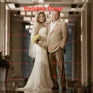 WToo Strapless Wedding Dress and Veil—Dress is Size 8-by Watters Design